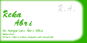 reka abri business card