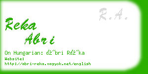 reka abri business card